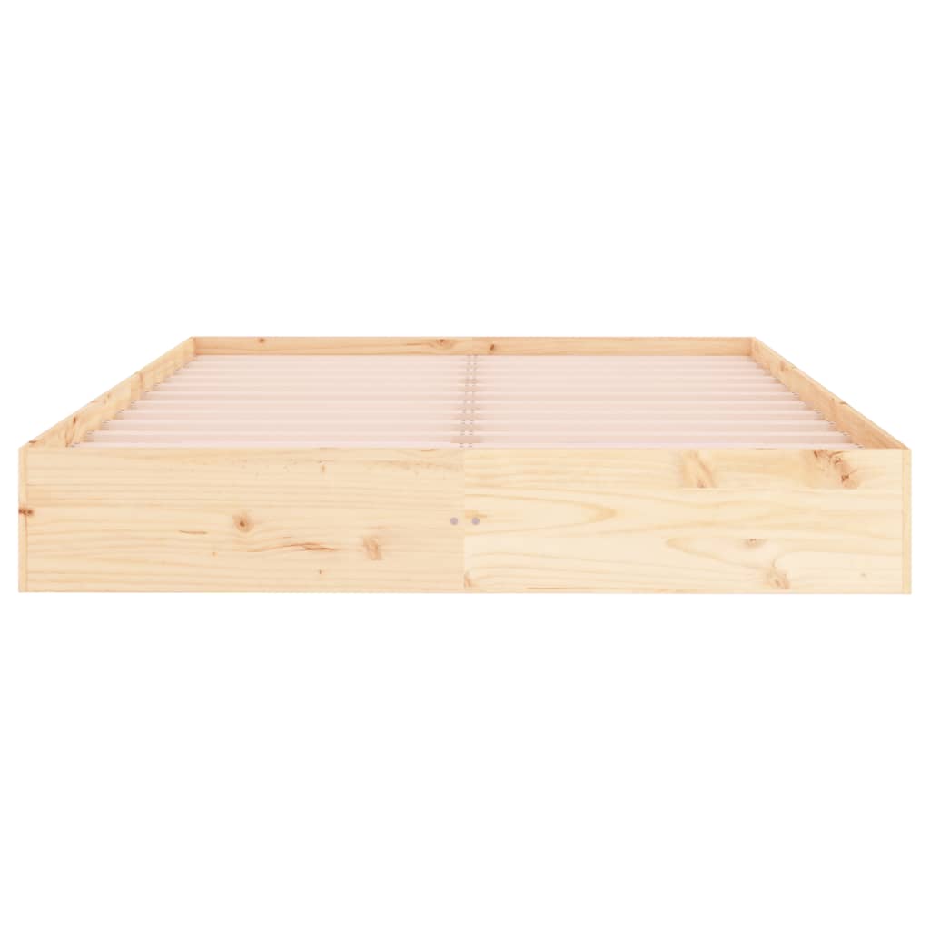 Bed Frame Without Mattress Solid Wood 183X203 Cm King