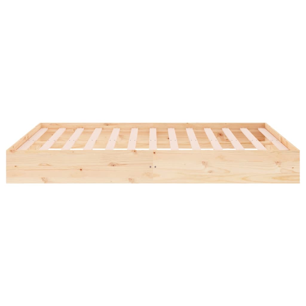 Bed Frame Without Mattress Solid Wood 183X203 Cm King