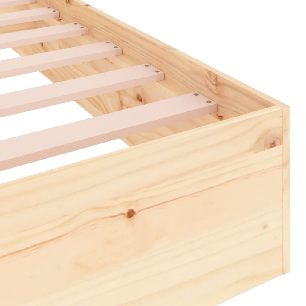 Bed Frame Without Mattress Solid Wood 183X203 Cm King