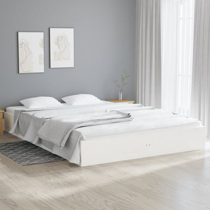Bed Frame Without Mattress Solid Wood 183X203 Cm King