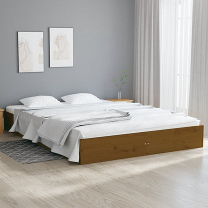 Bed Frame Without Mattress Solid Wood 183X203 Cm King
