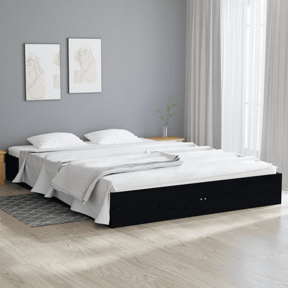 Bed Frame Without Mattress Solid Wood 183X203 Cm King