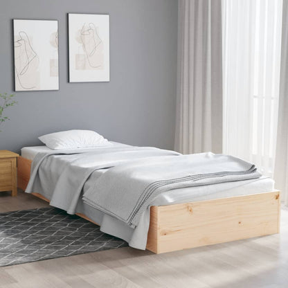 Bed Frame Without Mattress Solid Wood 183X203 Cm King