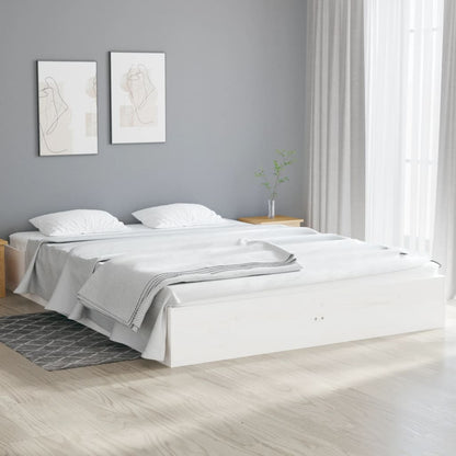 Bed Frame Without Mattress Solid Wood 183X203 Cm King