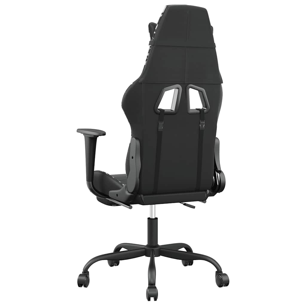 Massage Gaming Chair Black&Camouflage Faux Leather