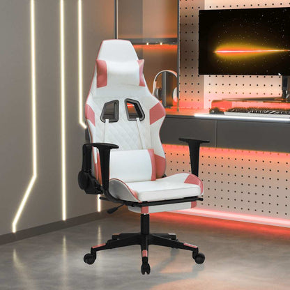 Massage Gaming Chair Black&Camouflage Faux Leather