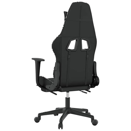 Massage Gaming Chair Black&Camouflage Faux Leather