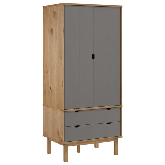 Wardrobe Otta 76.5X53X172 Cm Solid Wood Pine