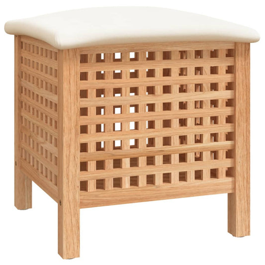 Bathroom Stool 48X47.5X52 Cm Solid Wood Walnut