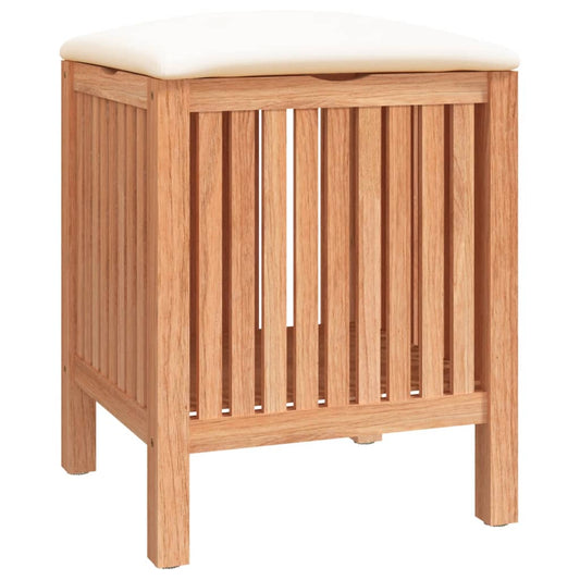 Bathroom Stool 40.5X40X52 Cm Solid Wood Walnut