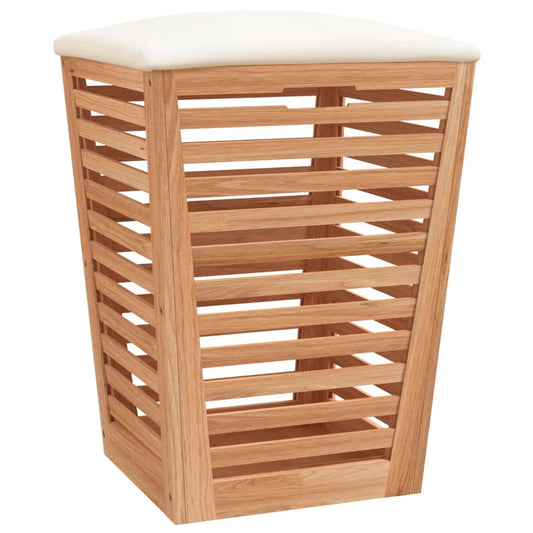 Bathroom Stool 40.5X40.5X56 Cm Solid Wood Walnut