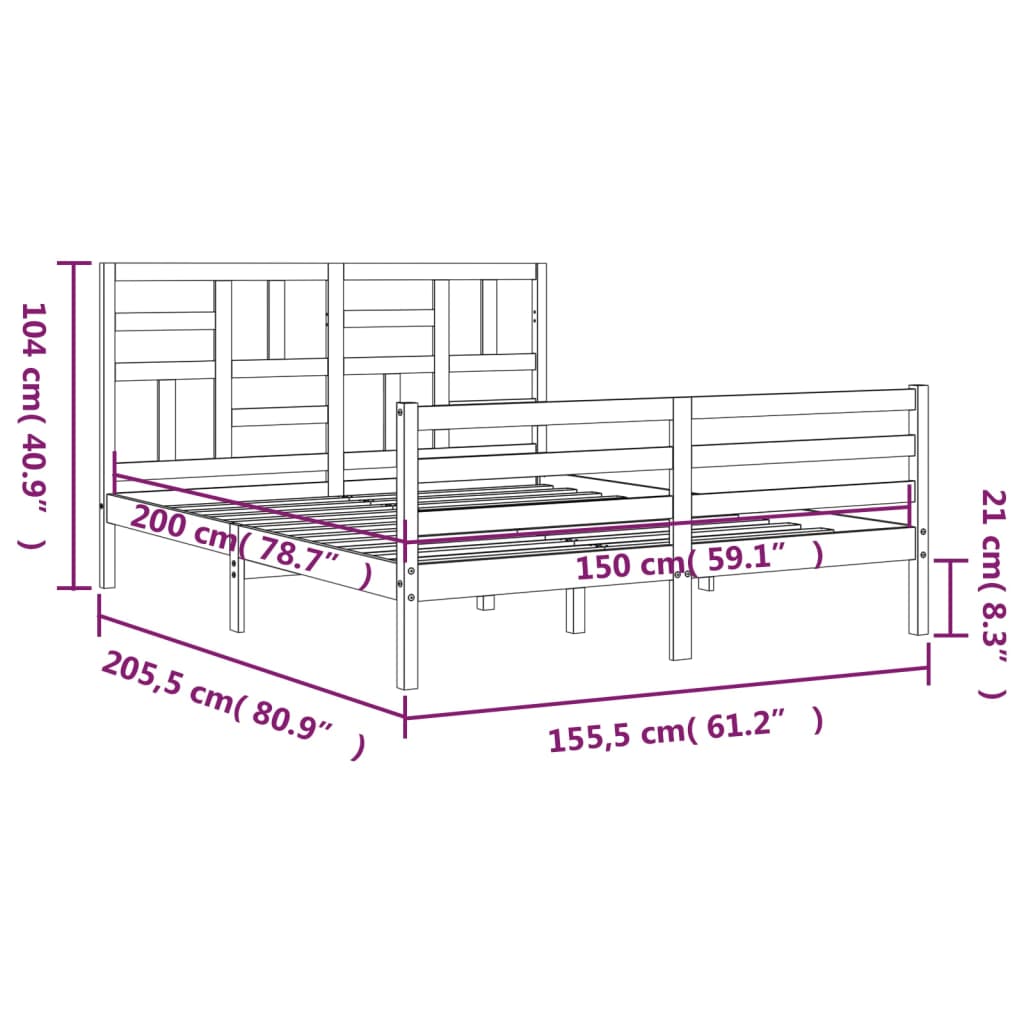 Bed Frame Without Mattress Solid Wood