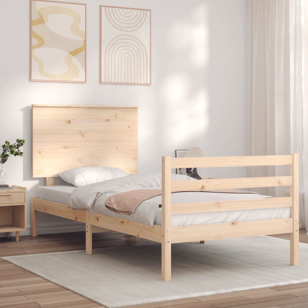 Bed Frame Without Mattress 183X203 Cm King Solid Wood