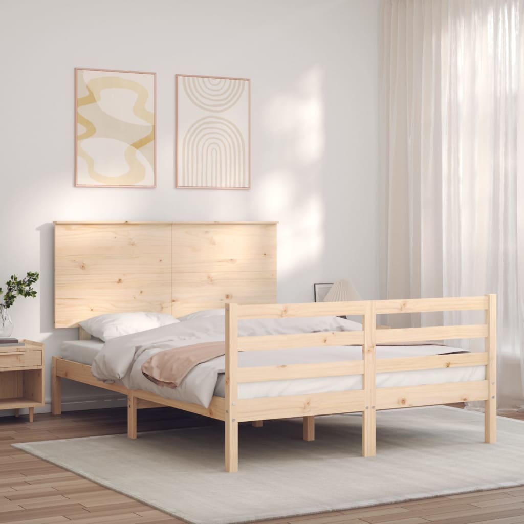 Bed Frame Without Mattress 183X203 Cm King Solid Wood