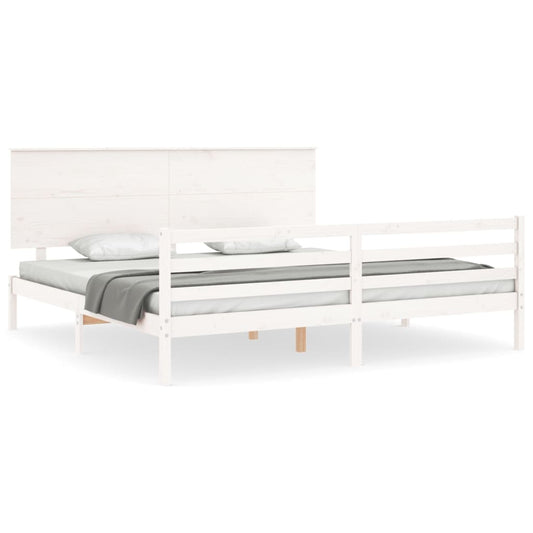 Bed Frame Without Mattress 183X203 Cm King Solid Wood