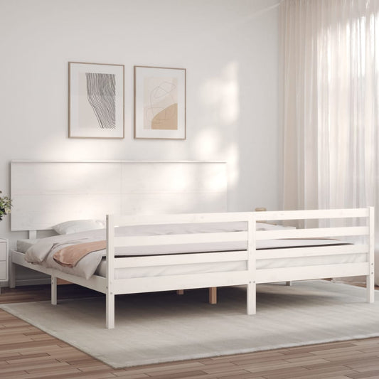 Bed Frame Without Mattress 183X203 Cm King Solid Wood