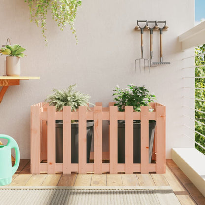 Garden Raised Bed With Fence Design White Solid Wood Pine