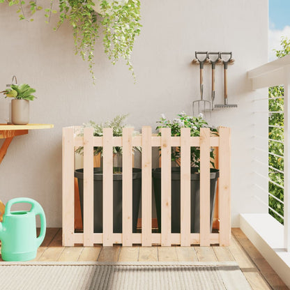 Garden Raised Bed With Fence Design White Solid Wood Pine