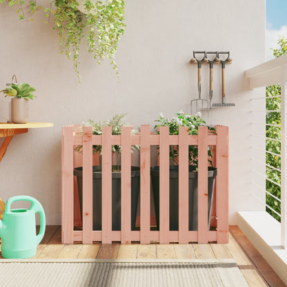 Garden Raised Bed With Fence Design White Solid Wood Pine