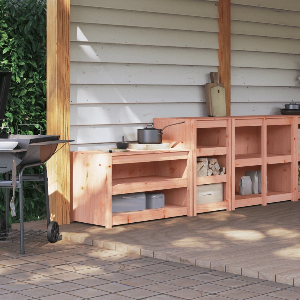 Outdoor Kitchen Cabinets 2 Pcs Solid Wood Pine