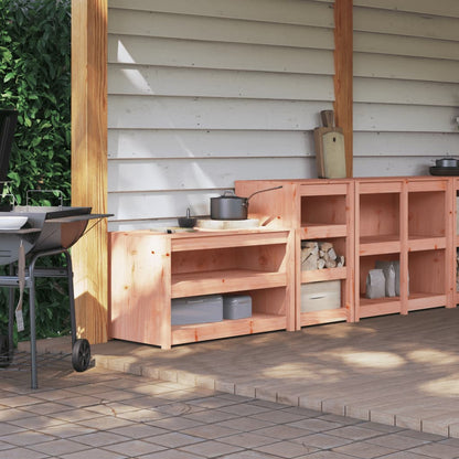 Outdoor Kitchen Cabinets 2 Pcs Solid Wood Pine