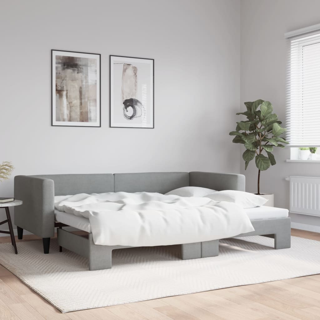 Daybed With Trundle&Drawers Without Mattress