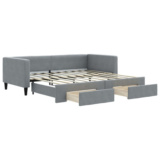 Daybed With Trundle&Drawers Without Mattress