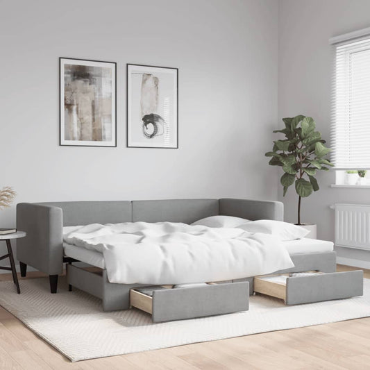 Daybed With Trundle&Drawers Without Mattress