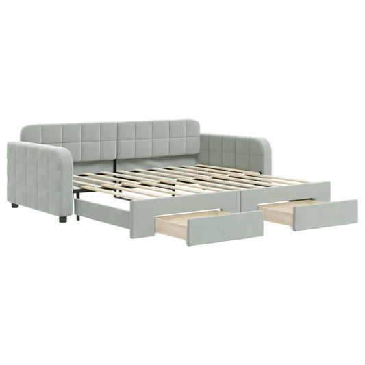Daybed With Trundle&Drawers Without Mattress