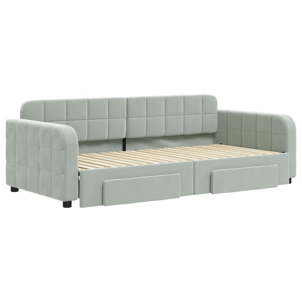 Daybed With Trundle&Drawers Without Mattress