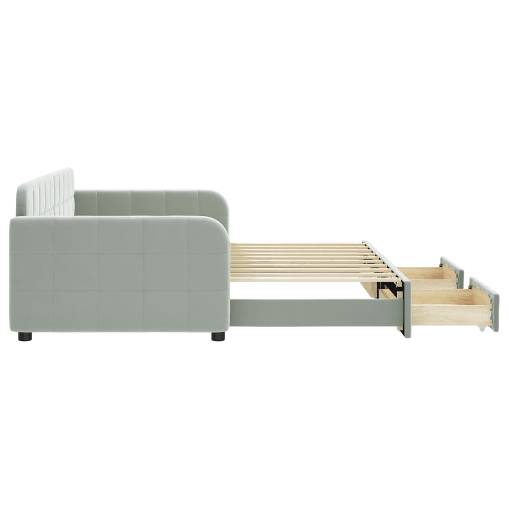 Daybed With Trundle&Drawers Without Mattress