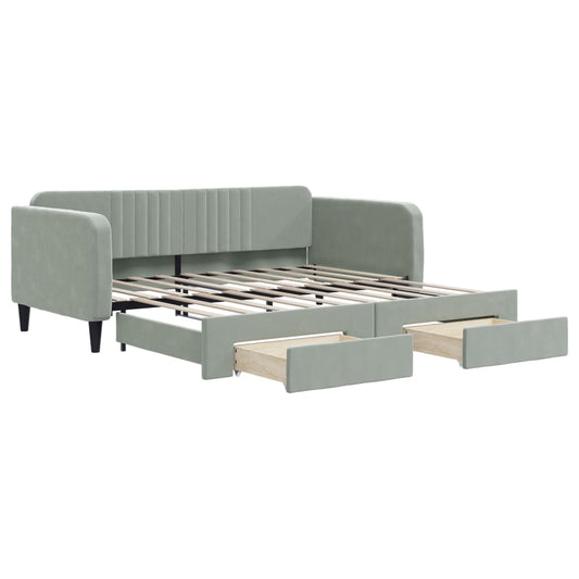Daybed With Trundle&Drawers Without Mattress