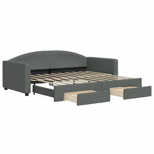 Daybed With Trundle&Drawers Without Mattress