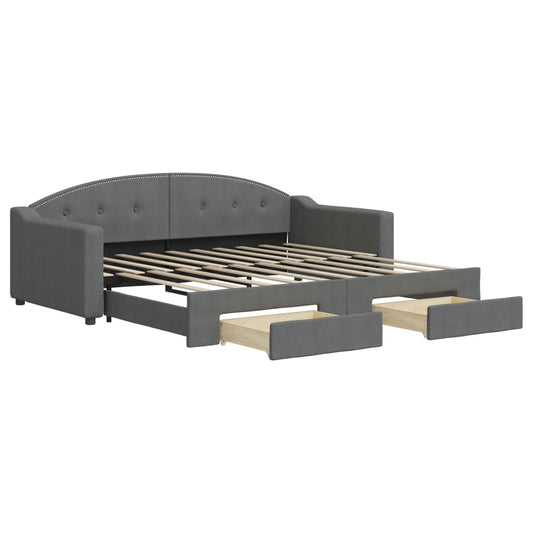 Daybed With Trundle&Drawers Without Mattress