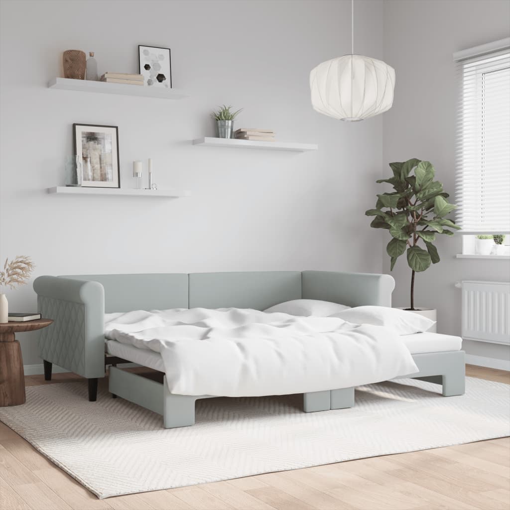 Daybed With Trundle&Drawers Without Mattress