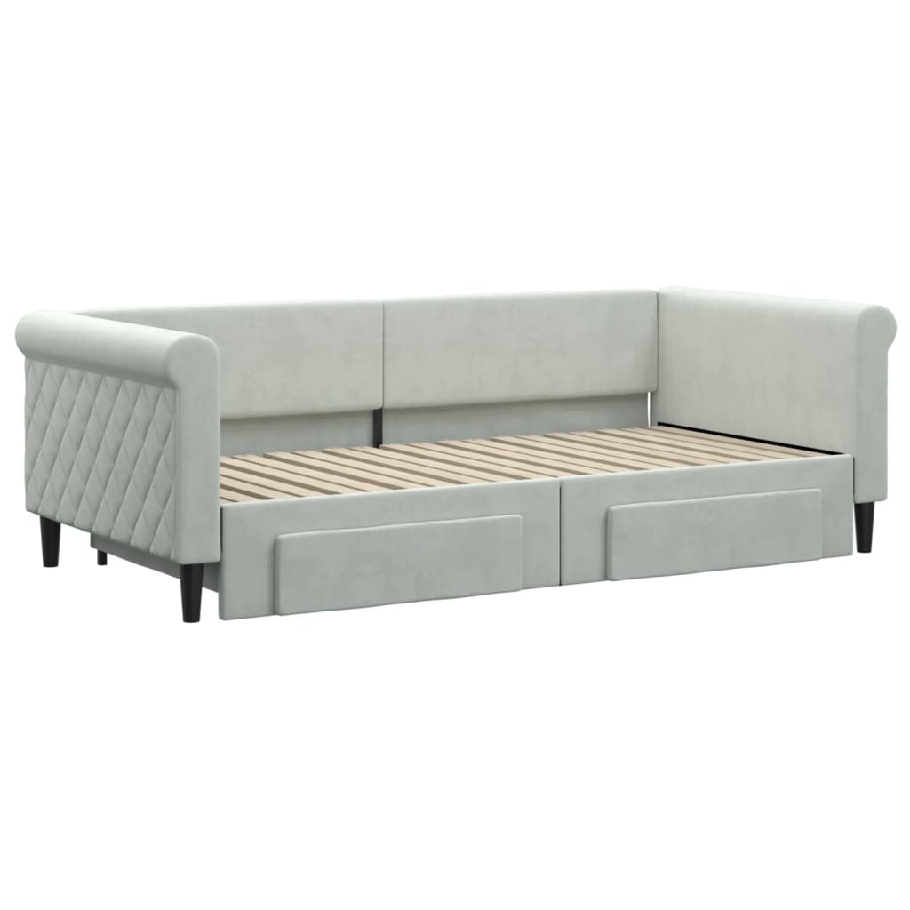 Daybed With Trundle&Drawers Without Mattress