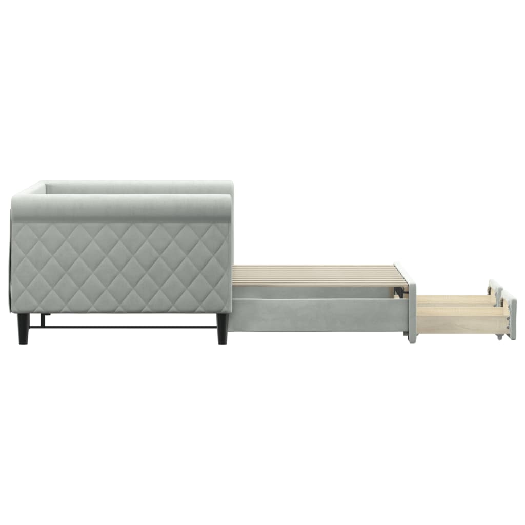 Daybed With Trundle&Drawers Without Mattress
