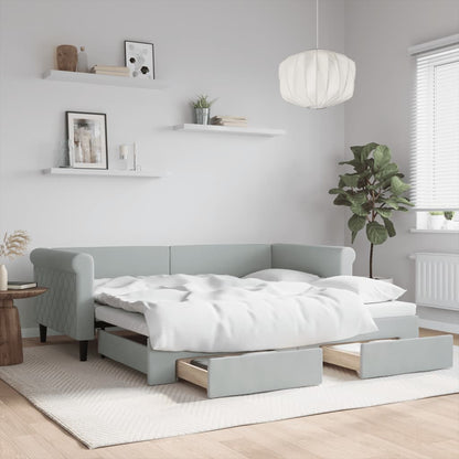 Daybed With Trundle&Drawers Without Mattress