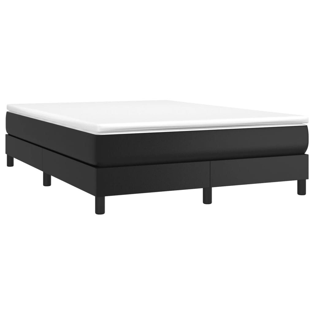 Box Spring Bed With Mattress 137X190 Cm Faux Leather