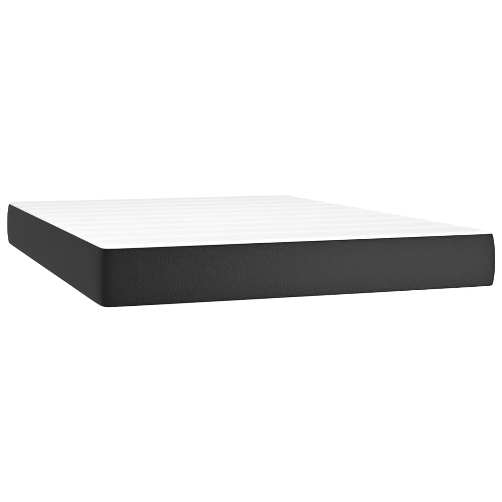 Box Spring Bed With Mattress 137X190 Cm Faux Leather