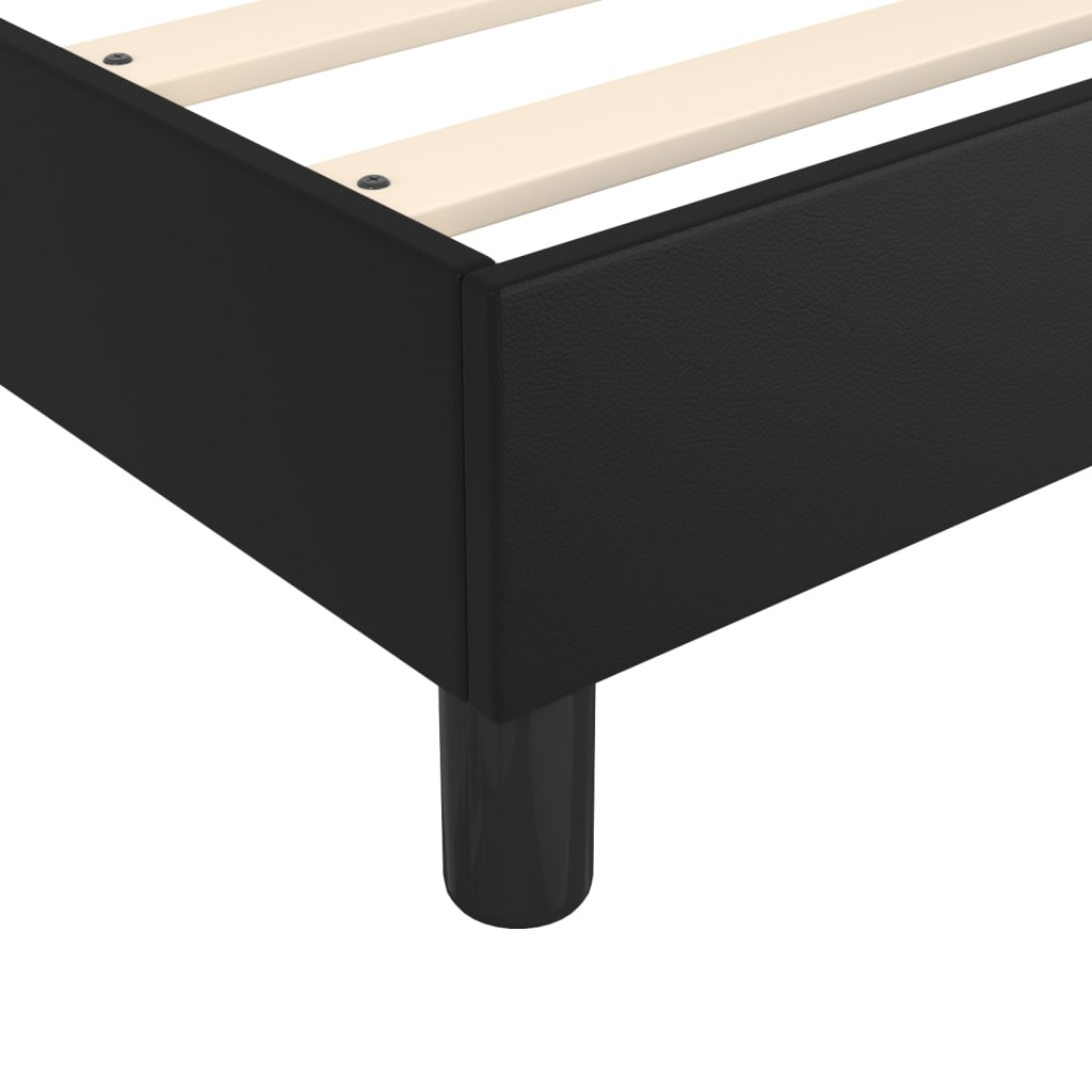 Box Spring Bed With Mattress 137X190 Cm Faux Leather