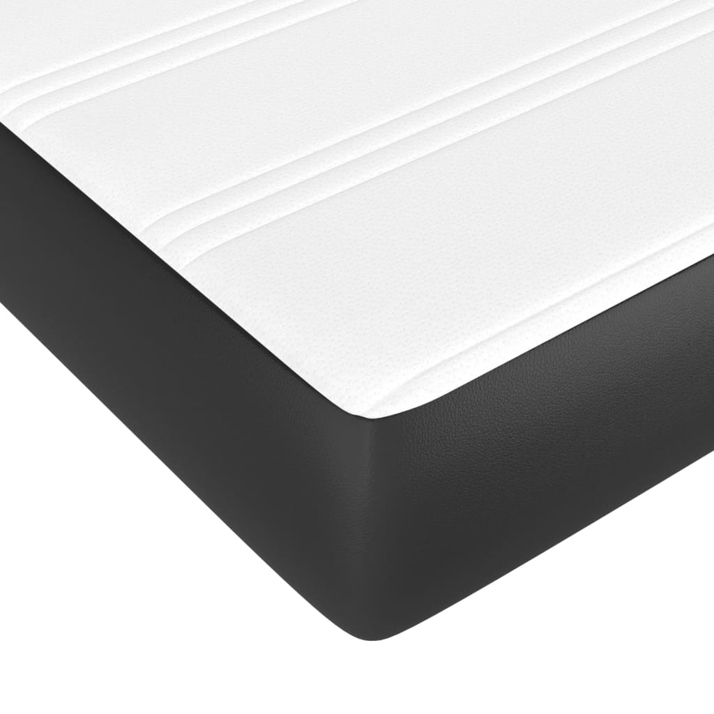 Box Spring Bed With Mattress 137X190 Cm Faux Leather