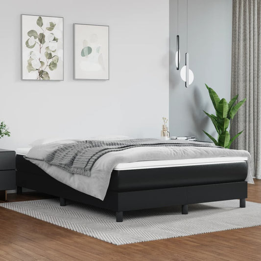 Box Spring Bed With Mattress 137X190 Cm Faux Leather