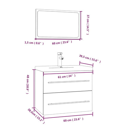 3 Piece Bathroom Furniture Set