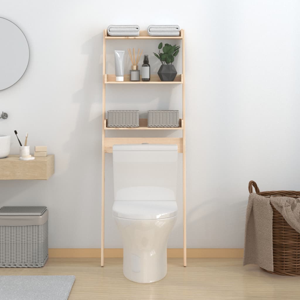 Toilet Rack 63.5X32X179 Cm Solid Wood Pine