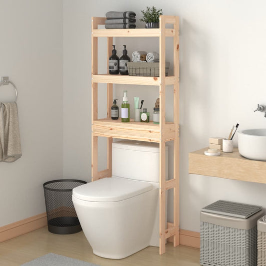 Toilet Rack 63X26X171 Cm Solid Wood Pine
