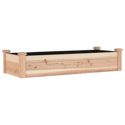 Garden Raised Bed With Liner Solid Wood Fir