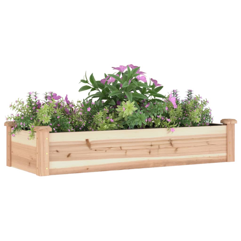 Garden Raised Bed With Liner Solid Wood Fir