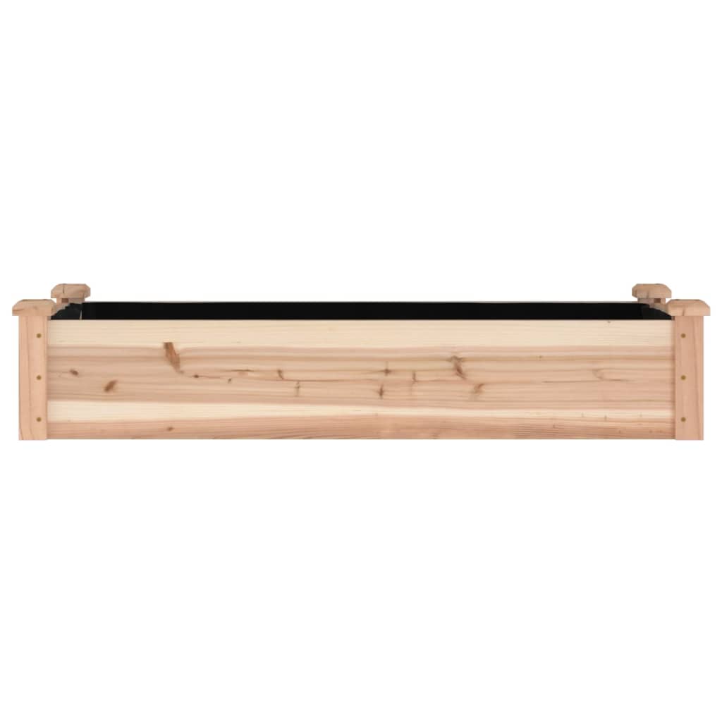 Garden Raised Bed With Liner Solid Wood Fir