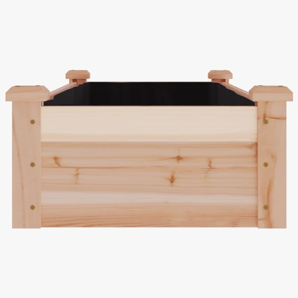 Garden Raised Bed With Liner Solid Wood Fir